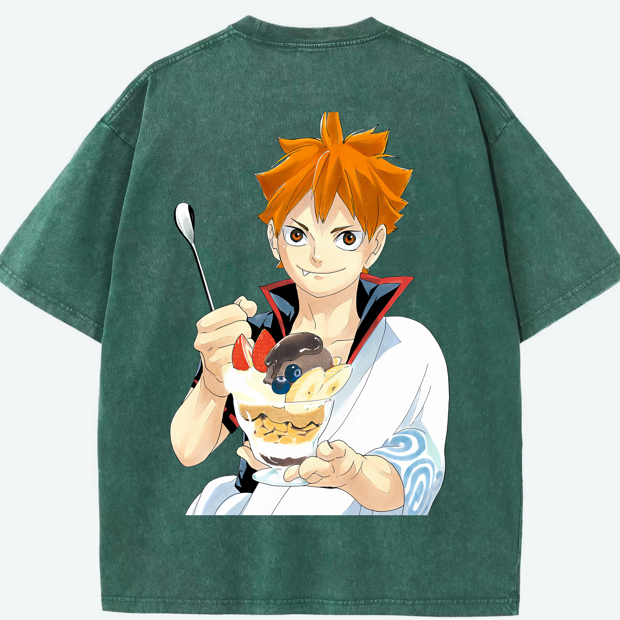 （画像用） ハイキュー!! Haikyu!! 綿100% ヴィンテージ風 半袖Tシャツ（背面プリント）